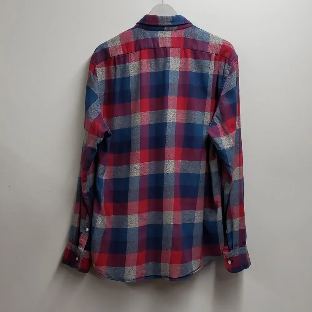 J.Crew Men's Plaid Flannel Shirt Men's Size XL
